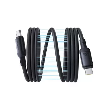 Kabel USB-C na USB-C Baseus PicoGo 1 m, czarny, transmisja danych do 0,48 Gbit/s