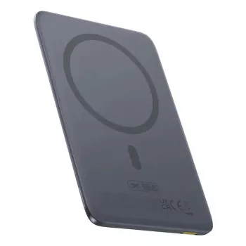 Przenośny powerbank Baseus PicoGo Ultra-cienki 5000 mAh, moc wyjściowa 20 W, ładowanie bezprzewodowe, USB-C, szary