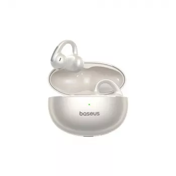Słuchawki TWS open-ear Baseus BOWIE MC1 — białe, konstrukcja open-ear, bezprzewodowe