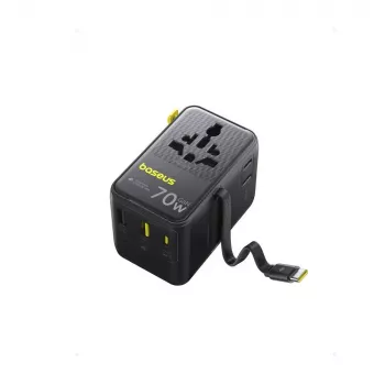 Ładowarka Baseus EnerCore CG11 — Wewnętrzna szybka ładowarka AC, 2x USB‑C, kabel 1 m, czarna