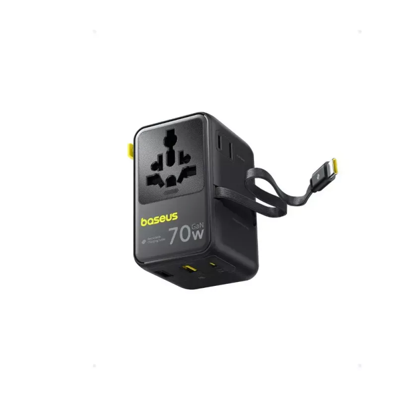 Ładowarka Baseus EnerCore CG11 — Wewnętrzna szybka ładowarka AC, 2x USB‑C, kabel 1 m, czarna