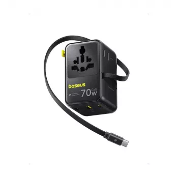 Ładowarka Baseus EnerCore CG11 — Wewnętrzna szybka ładowarka AC, 2x USB‑C, kabel 1 m, czarna