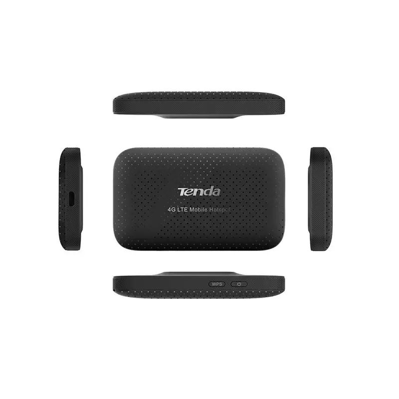 Przenośny router TENDA 4G185 — Jednopasmowy 2,4 GHz, Wi‑Fi 4 (802.11n), LTE 4G, 150 Mbps, gniazdo SIM, USB, 2 anteny wewnętrzne, zasilany bateriami
