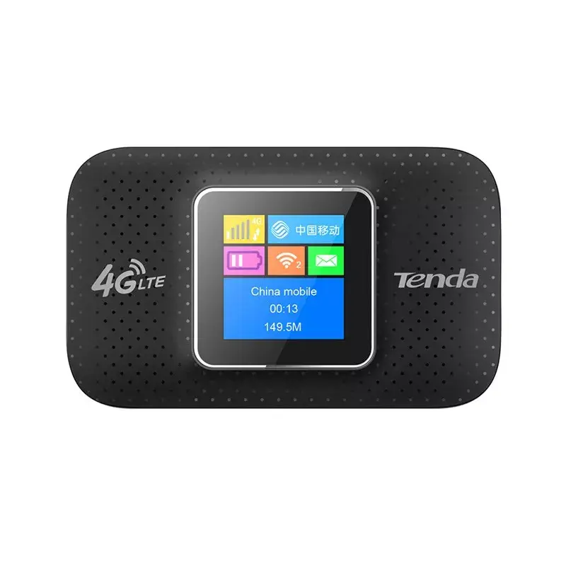 Przenośny router TENDA 4G185 — Jednopasmowy 2,4 GHz, Wi‑Fi 4 (802.11n), LTE 4G, 150 Mbps, gniazdo SIM, USB, 2 anteny wewnętrzne, zasilany bateriami