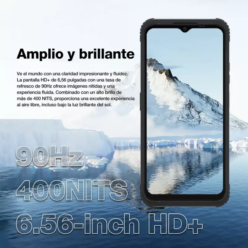 Smartfon AGM H Max — wyświetlacz 6.56 cala, Android 14, 4 GB RAM, 256 GB, Dual SIM, 10000 mAh, IP68, czarny