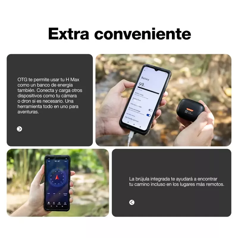Smartfon AGM H Max — wyświetlacz 6.56 cala, Android 14, 4 GB RAM, 256 GB, Dual SIM, 10000 mAh, IP68, czarny