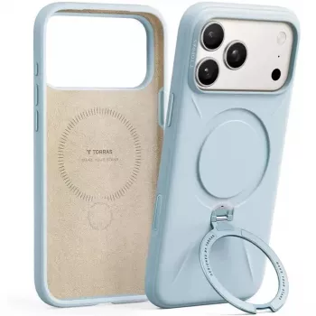 Etui na telefon Torras Ostand Spin Softune Series do iPhone 17 Pro w kolorze Baby niebieski