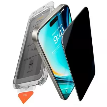 Folia ochronna Torras Privacy INSTALL MASTER do iPhone 17 Air — Czarna