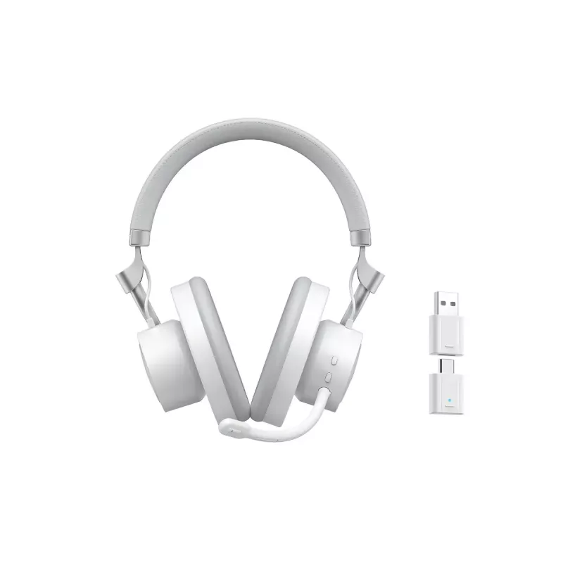 Słuchawki HAVIT Fuxi-H8 — bezprzewodowe i przewodowe, Bluetooth, 20–20000 Hz, zasięg 10 m, 300 g, białe