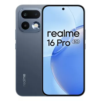 Smartfon REALME 16 PRO — 6,8 cala (17,3 cm) 5G, MediaTek Dimensity, 8 GB RAM, 256 GB, podwójny aparat 200 MP, 6500 mAh, szary