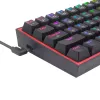 Klawiatura REDRAGON FIZZ PRO K616-RGB B Gaming USB RF Wireless Bluetooth QWERTY Czarno-czerwona