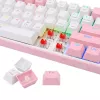 Klawiatura mechaniczna REDRAGON K617-Fizz RGB — przewodowa USB, różowo-biała, kabel 1,5 m