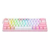 Klawiatura mechaniczna REDRAGON K617-Fizz RGB — przewodowa USB, różowo-biała, kabel 1,5 m