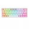 Klawiatura mechaniczna REDRAGON K617-Fizz RGB — przewodowa USB, różowo-biała, kabel 1,5 m