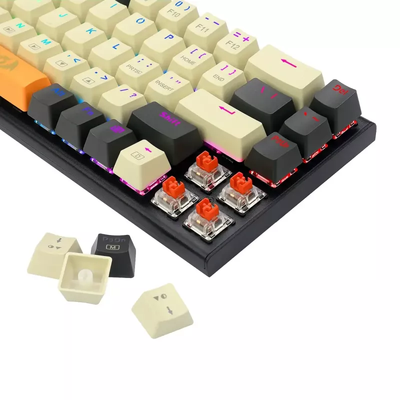 Klawiatura REDRAGON K633CGO-RGB Ryze mechaniczna przewodowa USB czarno-biała