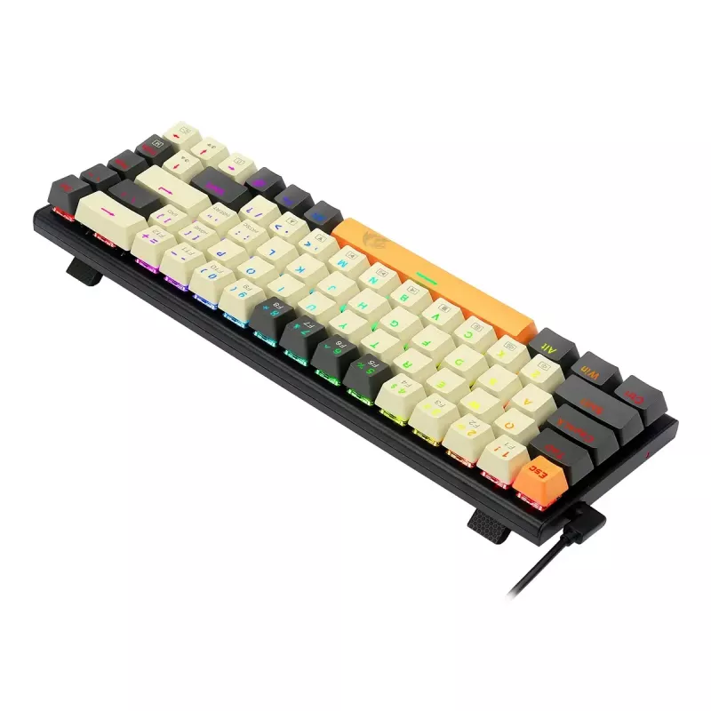 Klawiatura REDRAGON K633CGO-RGB Ryze mechaniczna przewodowa USB czarno-biała