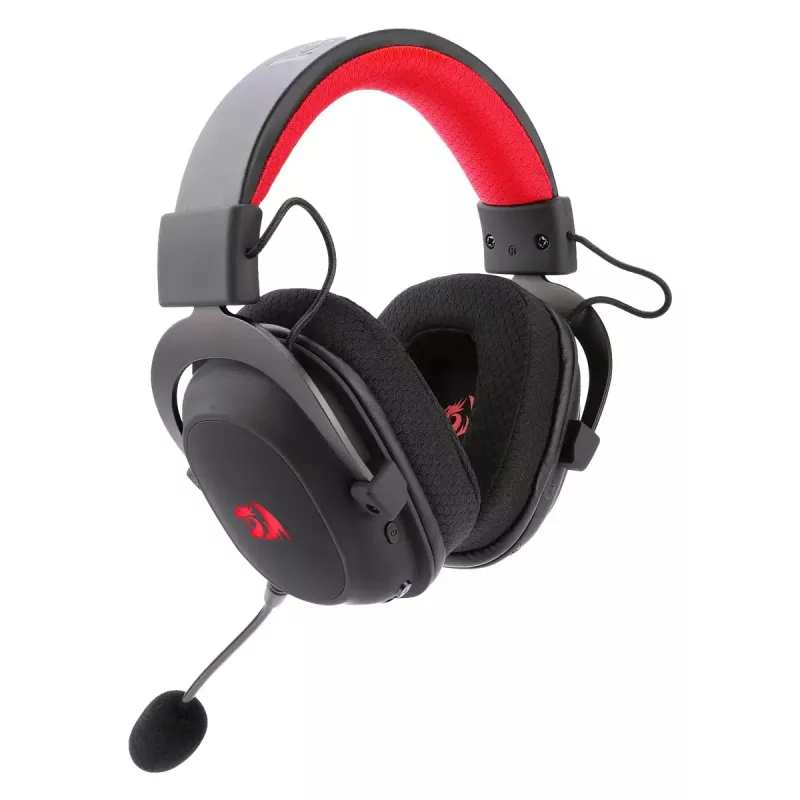 Przewodowe słuchawki nauszne Bluetooth REDRAGON H510 Zeus Pro RGB — 20–20000 Hz, kabel 1,8 m, czarne