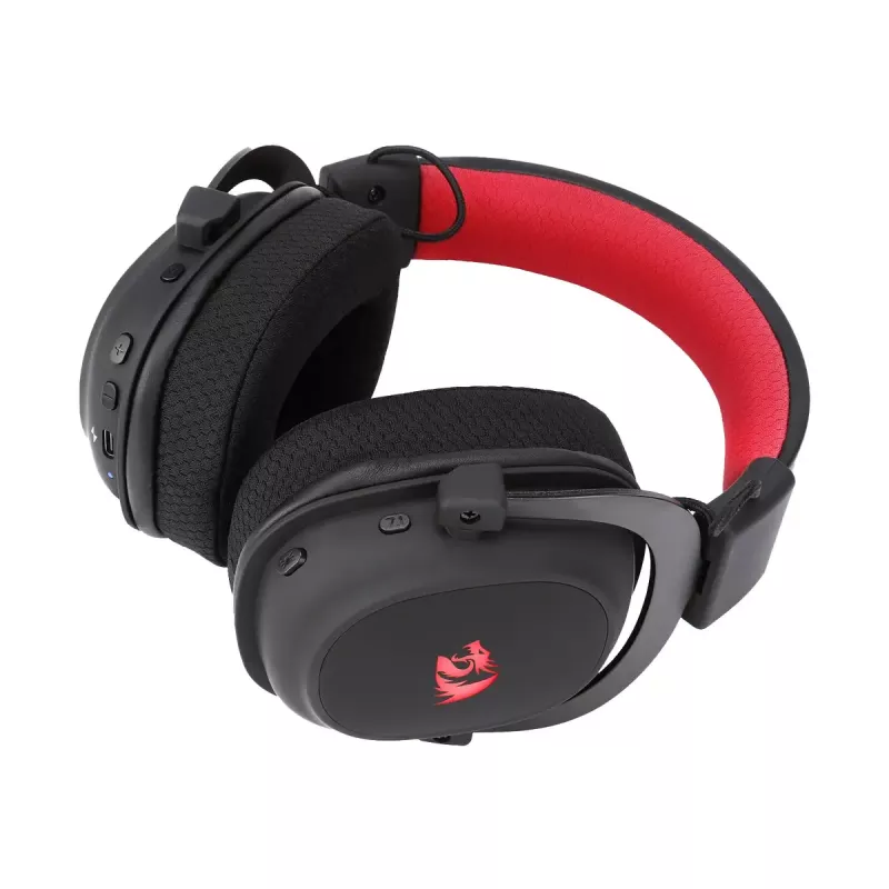 Przewodowe słuchawki nauszne Bluetooth REDRAGON H510 Zeus Pro RGB — 20–20000 Hz, kabel 1,8 m, czarne