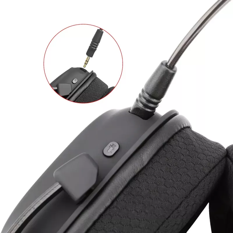Przewodowe słuchawki nauszne Bluetooth REDRAGON H510 Zeus Pro RGB — 20–20000 Hz, kabel 1,8 m, czarne