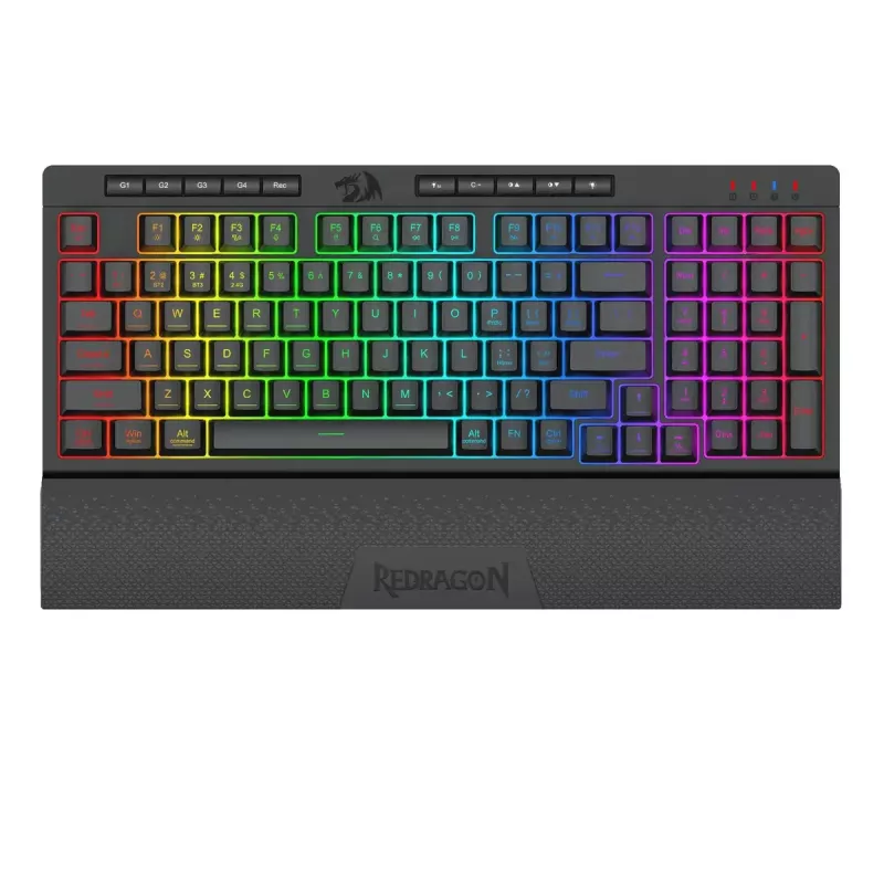 Klawiatura REDRAGON K515-RGB SHIVA 98 USB Czarna Membranowa Przewodowa