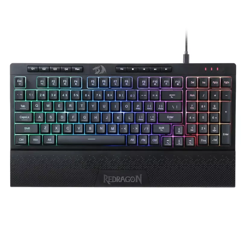 Klawiatura REDRAGON K515-RGB SHIVA 98 USB Czarna Membranowa Przewodowa