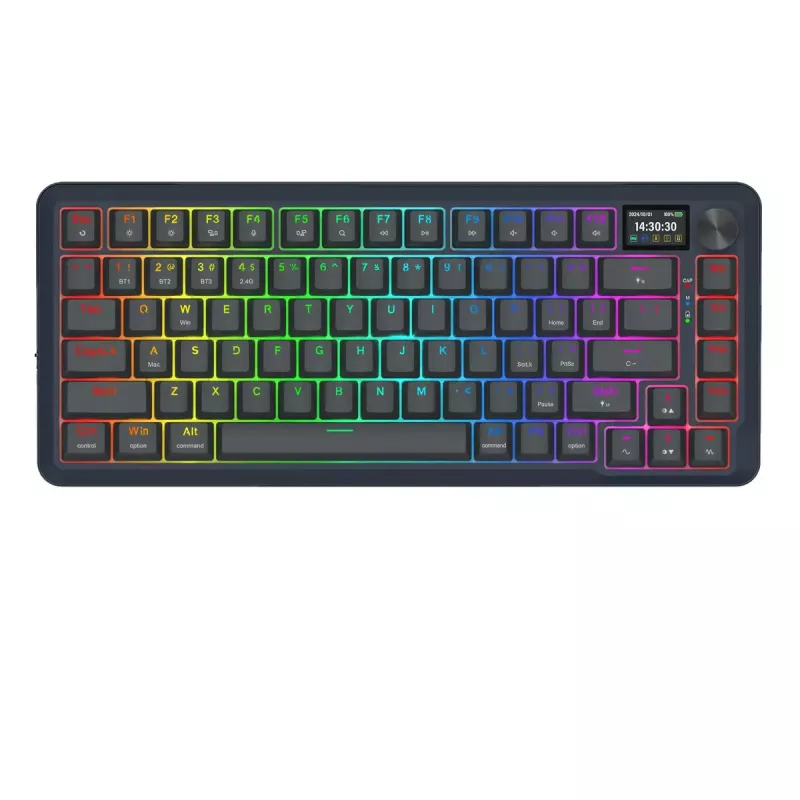 Klawiatura mechaniczna REDRAGON K708-RGB-PRO z USB, RF Wireless i Bluetooth, kabel 1,5 m, czarna, 0,76 kg