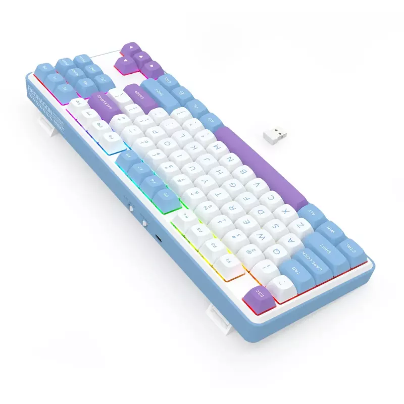 Klawiatura mechaniczna REDRAGON K707WBP-RGB-PRO przewodowa USB niebiesko-biała