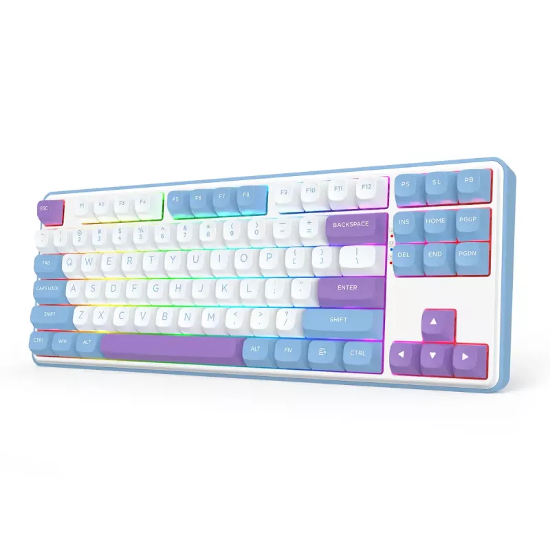Klawiatura mechaniczna REDRAGON K707WBP-RGB-PRO przewodowa USB niebiesko-biała