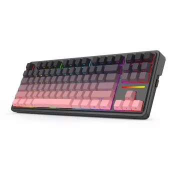 Klawiatura mechaniczna REDRAGON Antonium Pro K728SP-RGB-PRO — USB, bezprzewodowa RF, Bluetooth, czarno-różowa