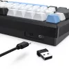 Klawiatura REDRAGON K732WLB-RGB-PRO URANUS PRO — 65% mechaniczna, USB + RF bezprzewodowa + Bluetooth, QWERTY, układy angielskie, kabel 1,5 m, Czarna/Biała