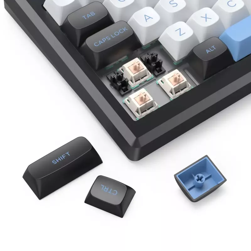 Klawiatura REDRAGON K732WLB-RGB-PRO URANUS PRO — 65% mechaniczna, USB + RF bezprzewodowa + Bluetooth, QWERTY, układy angielskie, kabel 1,5 m, Czarna/Biała