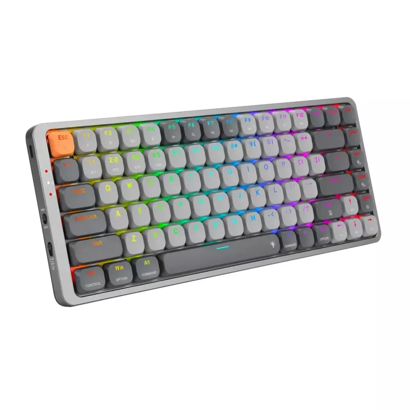 Klawiatura mechaniczna REDRAGON K652GG-RGB-PRO przewodowa bezprzewodowa Bluetooth szara