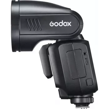 Lampa błyskowa Godox V100-F do Fujifilm — przenośna lampa reporterska z akumulatorem litowo-jonowym