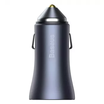 Ładowarka samochodowa Baseus TZCCJD-0G 40W ciemnoszary — adapter USB do gniazda zapalniczki, moc 40W