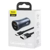 Ładowarka samochodowa Baseus TZCCJD-0G 40W ciemnoszary — adapter USB do gniazda zapalniczki, moc 40W