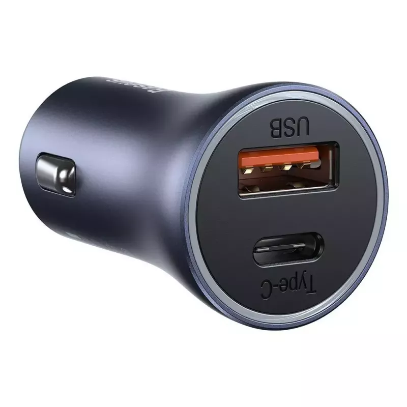 Ładowarka samochodowa Baseus TZCCJD-0G 40W ciemnoszary — adapter USB do gniazda zapalniczki, moc 40W
