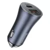 Ładowarka samochodowa Baseus TZCCJD-0G 40W ciemnoszary — adapter USB do gniazda zapalniczki, moc 40W