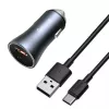 Ładowarka samochodowa Baseus TZCCJD-0G 40W ciemnoszary — adapter USB do gniazda zapalniczki, moc 40W