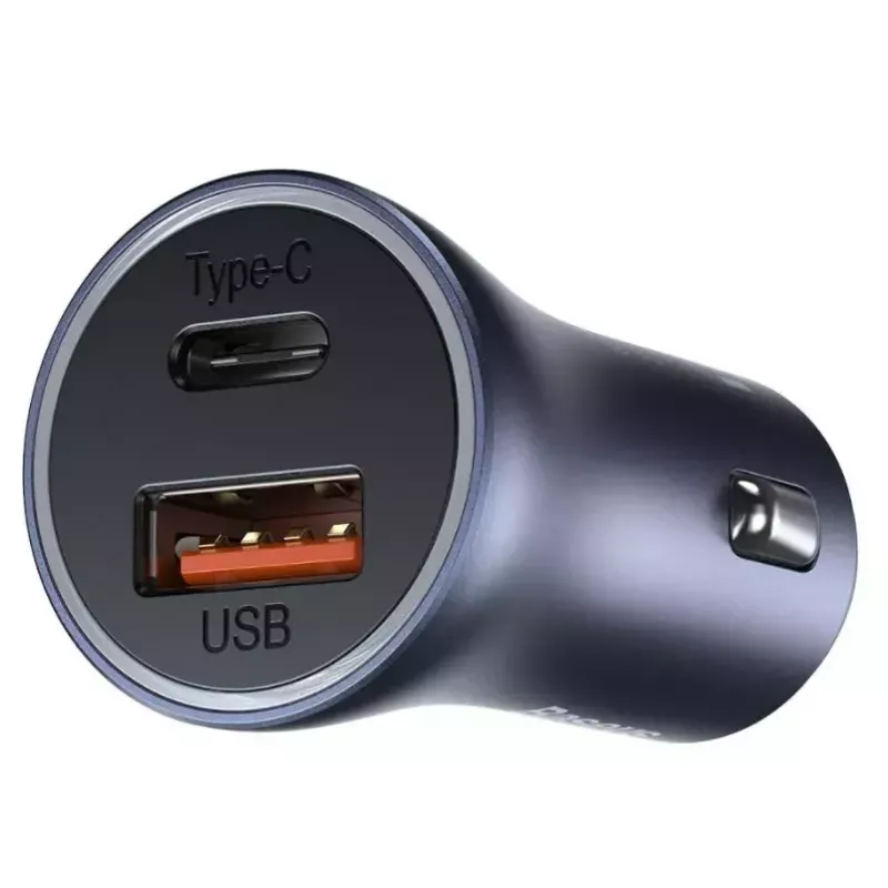Ładowarka samochodowa Baseus TZCCJD-0G 40W ciemnoszary — adapter USB do gniazda zapalniczki, moc 40W