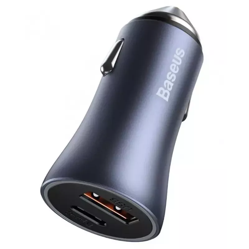 Ładowarka samochodowa Baseus TZCCJD-0G 40W ciemnoszary — adapter USB do gniazda zapalniczki, moc 40W
