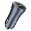 Ładowarka samochodowa Baseus TZCCJD-0G 40W ciemnoszary — adapter USB do gniazda zapalniczki, moc 40W
