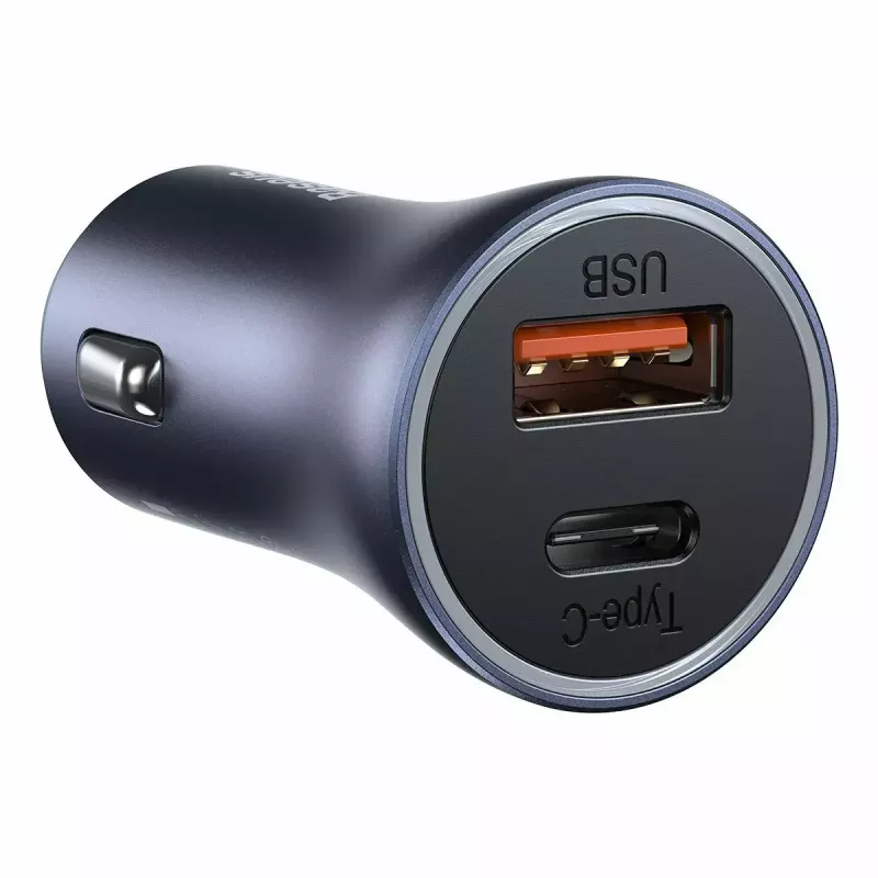 Ładowarka samochodowa Baseus TZCCJD-0G 40W ciemnoszary — adapter USB do gniazda zapalniczki, moc 40W