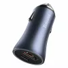 Ładowarka samochodowa Baseus TZCCJD-0G 40W ciemnoszary — adapter USB do gniazda zapalniczki, moc 40W