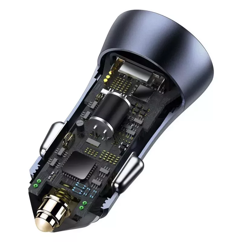 Ładowarka samochodowa Baseus TZCCJD-0G 40W ciemnoszary — adapter USB do gniazda zapalniczki, moc 40W