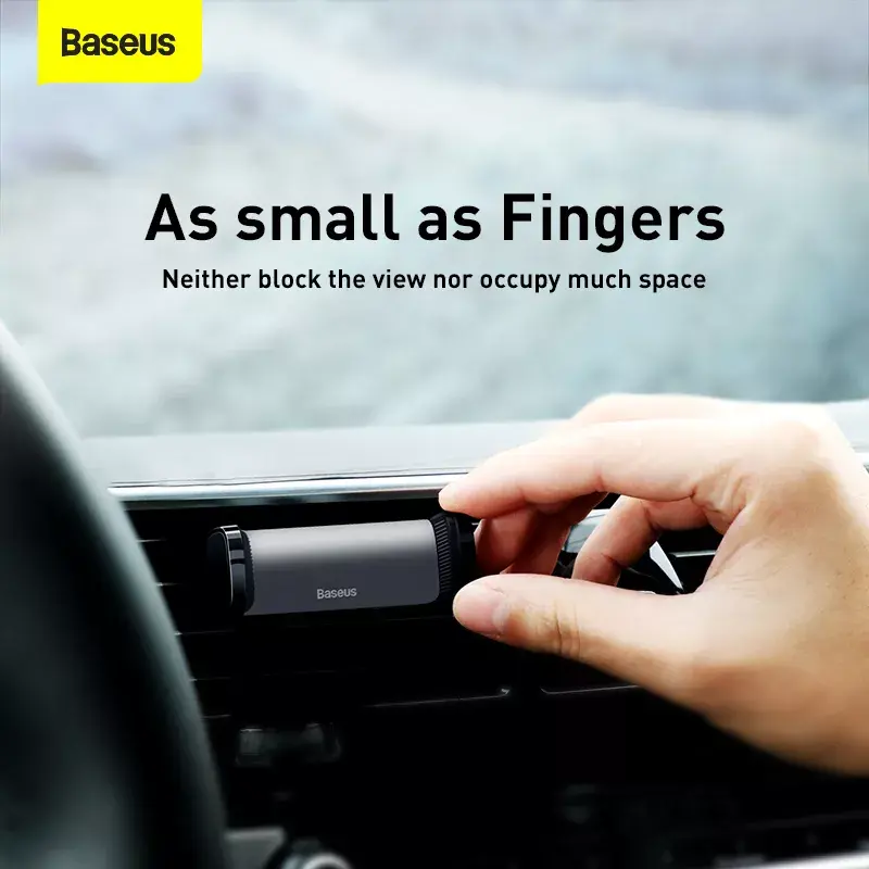 Active holder Baseus Steel Cannon Mobile phone Czarny srebrny