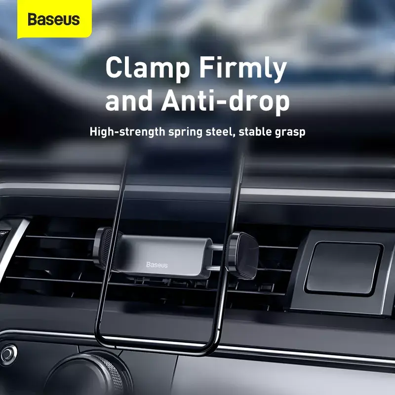 Active holder Baseus Steel Cannon Mobile phone Czarny srebrny