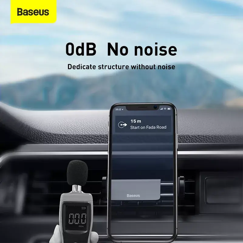 Active holder Baseus Steel Cannon Mobile phone Czarny srebrny