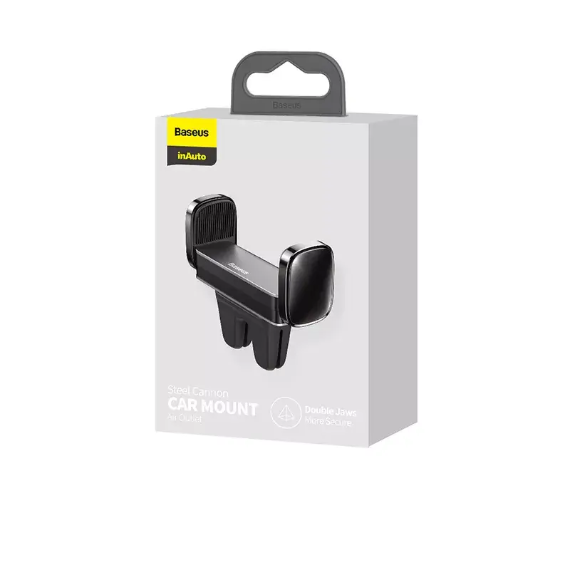 Active holder Baseus Steel Cannon Mobile phone Czarny srebrny