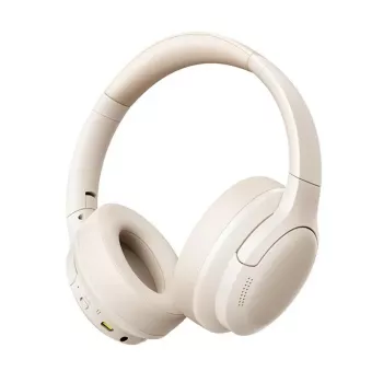 Bezprzewodowe słuchawki Bluetooth 6.0 Baseus Bass BH1 Lite — białe