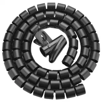 Organizer kabli UGREEN Spiral Czarny — spiralny oplot kablowy, 1 szt.